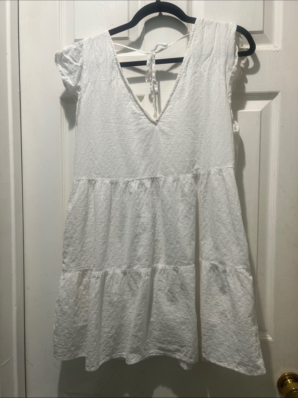 Abercrombie & Fitch White V-Neck Dress - Picture 6 of 8